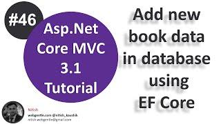 (#46) Insert data in database using entity framework core | Asp.Net core tutorial