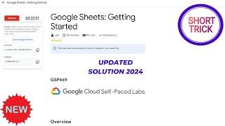 Google Sheets: Getting Started || 2024 || #GSP469 #qwiklabs #qwiklabsarcade2024