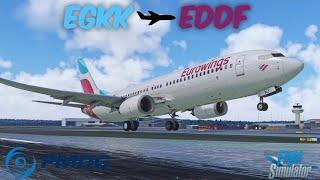 MSFS Live | Eurowings | PMDG 737 800 | Gatwick (EGKK) ︎ Frankfurt (EDDF) #msfs2020 25 Likes goal