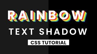Rainbow Text Shadow | CSS Text Hover Effect