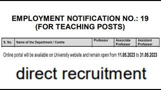 Direct Recruitment Permanent Assistant Professor With/With Out UGC NET in Govt. College | UGC Pay