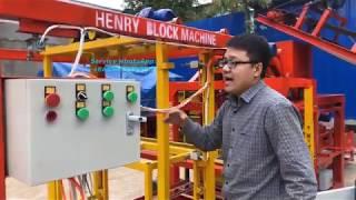 how to install QT4-25 automatic hollow concrete block machine guild video of paving brick machine