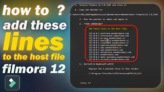 Add these lines to the host file | Filmora Host File  | Host File Filmora