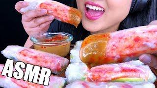 ASMR KING CRAB LEG SPRING ROLLS *BIG BITES* (No Talking) Crunchy Eating Sounds | ASMR Phan