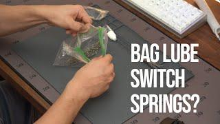 Bag Lubing Keyboard Switch Springs with Krytox 105 Oil Tutorial