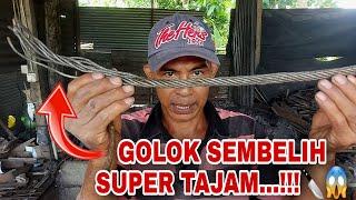 Proses Pembuatan Golok Sembelih Versi Tarik Dari Kawat Sleng Super Tajam...!!!