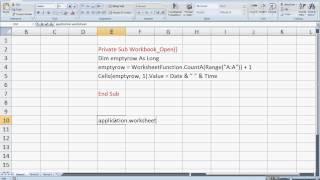 Excel VBA: To record How many time the workbook is opened and Saved