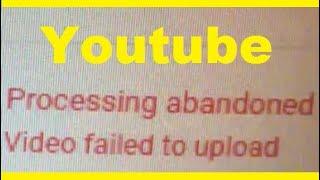 Youtube: Stuck at 0% uploaded