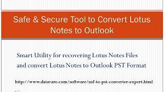 DataVare NSF to PST Converter - Convert Lotus Notes to Outlook