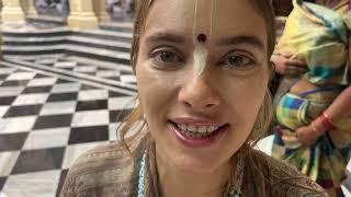 Radhashtami. Krishna Balaram mandir. Vrindavan Morning with Nimai and sweet seva!