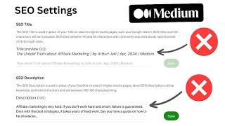 Medium SEO Settings | The Secret to More Reads?