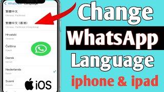 How To Change WhatsApp Language in iphone 2023 || change whatsApp language iphone ios 17