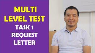 Multi level testi Task 1 request letter yozishni o'rganamiz