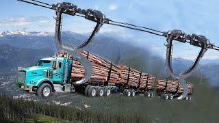 Dangerous Idiots Fastest Chainsaw Wood Sawmill Machines, Logging Wood Truck Driving Fails & Skills