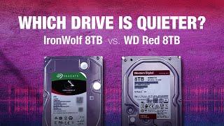 WD Red 8TB vs. Seagate IronWolf 8TB: NAS hard disk operating noise comparison on Synology DS118