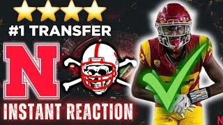 REACTION: #1 DB Transfer COMMITS TO NEBRASKA | Ceyair Wright USC | Husker Football Recruiting