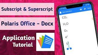 How to Write CO2 or H2O in Word Document file in Polaris Office App || Subscript & Superscript