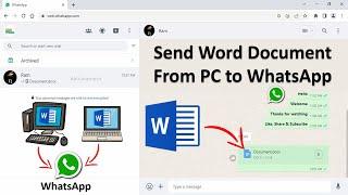 How to Send Word Document to WhatsApp from PC or Laptop