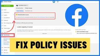How to Remove Policy issue From Facebook Page