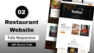 02 | Restaurant Website using HTML & CSS (Fully Responsive ) Frontend Project | Italian Restaurant