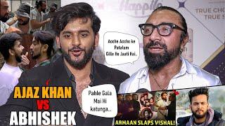 Ajaz Khan And Abhishek Malhan reaction on Controversy Vishal Slap Incident Elvish Yadav, Armaan