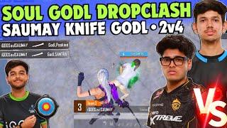 iQOOSouL vs GodL Drop Clash  SouL Nakul & Saumay Wipe Godlike in Seconds  SouL Knife GodL 