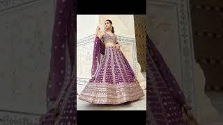 bridal purple lehenga design/lehenga design for wedding#shorts#bridallehenga#purplebridlehengadesign