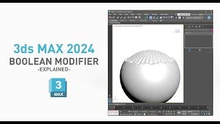 3ds Max 2024 - Boolean modifier