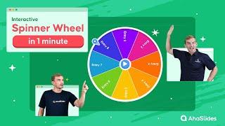 [1 Minute] How to Set Up an Interactive Spinner Wheel | AhaSlides