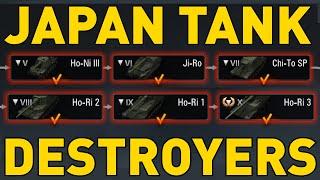 JAPANESE TANK DESTROYER TECH TREE - World of Tanks