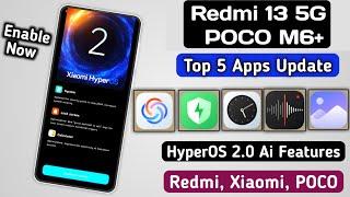 Redmi 13 5G/POCO M6+ HyperOS 2.0 Top 5 Very Special Features Enable Now,New Animation & Features