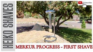 Merkur Progress First Shave - German Razor!