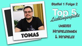 #Top5 - Lieblingsspiele - Tomas - Mitspieler der Brettspielsuchties (Staffel 1 Folge 2)