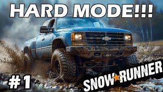 SnowRunner Hard Mode! | SnowRunner | Ep 1