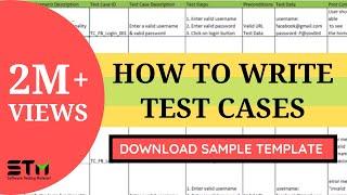 How To Write TEST CASES In Manual Testing | Software Testing
