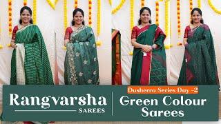 Dussehra 9 Days,9 Colors:Day 2- Embrace the Vibrance of Green Sarees-Rangvarsha Sarees-23rd Sept2024