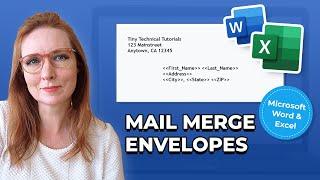 Use Mail Merge to Create ENVELOPES in Microsoft Word Using List From Microsoft Excel