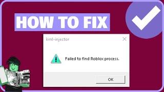 How to Fix "Roblox Process Not Found" Error (Working All New Executors)