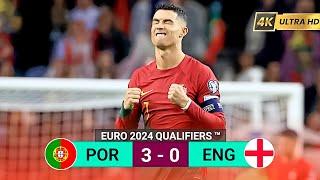 Portugal vs England 3-0 | Ronaldo Hattrick EURO 2024 Qualifiers Highlights & Goals