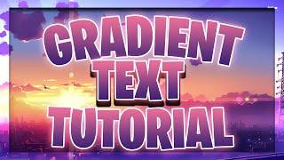 tutorial how to make GRADIENT TEXT in photopea
