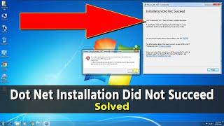 [Solved] Dot Net Installation Did Not Succeed | You must first install following version of Dot Net