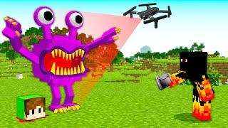 VIGIEI O MONSTRO COM UM DRONE NO MINECRAFT