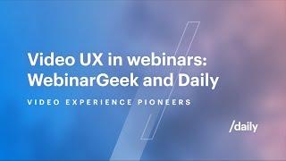 WebinarGeek - Video UX in webinars