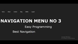 Animated Navigation Menu No 3 || Jahanzaib Coder