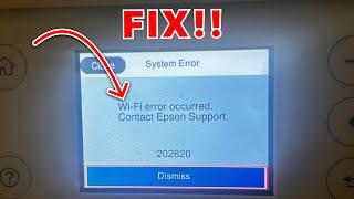 Epson Printer Error (Wi-Fi error occurred. Contact Epson Support) FIX!!