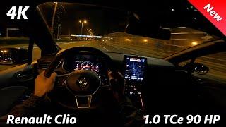 Renault Clio 2024 - Night POV Review in 4K (1.0 TCE - 90 HP), 0-100, LED Headlights