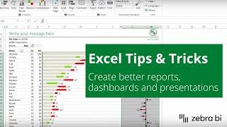 [Excel TIPS] How to create better reports, dashboards and presentations 