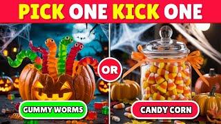 Pick One Kick One Halloween Candy Edition Quiz Game  Trick or Treat