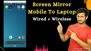 How to screen mirror phone to laptop using scrcpy - wired + wireless