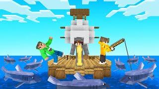 Building The ULTIMATE RAFT In MINECRAFT!